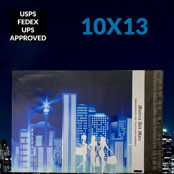 50 10X13 Poly Mailers City Lights Shipping Envelopes PRICE IS FIRM - Picture 7 of 7